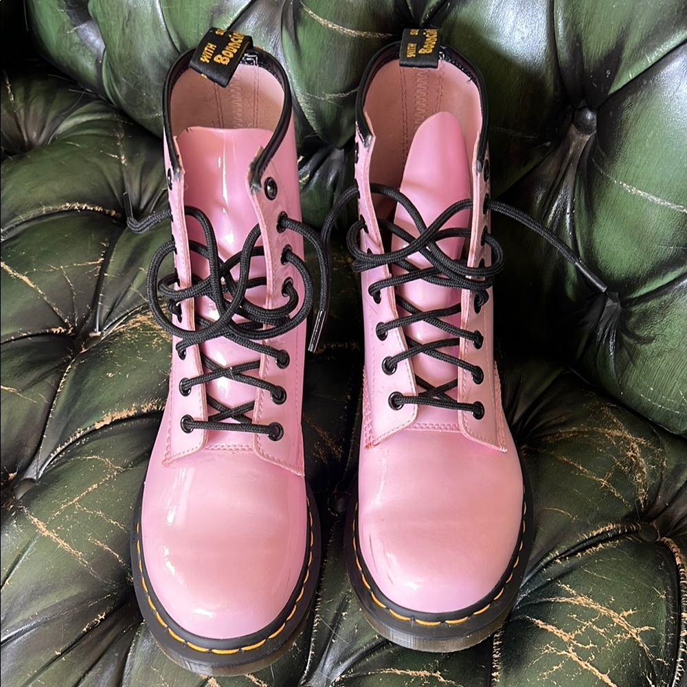 Dr. Martens Pink Lace-Up Boots